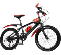 20 collu bērnu velosipēds, 7 ātrumu kalnu velosipēds sarkanā krāsā ar dubļusargu, uzlabots jauniešu velosipēds, oglekļa tērauda riteņi, kalnu velosipēds 8–13 gadu vecumam, celtspēja 85 kg