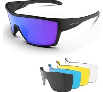 HAAYOT Polarizētas velosipēdu brilles vīriešiem un sievietēm Sporta saulesbrilles ar 5 stikliem TR90 rāmis MTB brilles Kalnu velosipēdu brilles Skriešana Makšķerēšana Pārgājieni