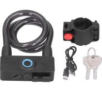 Hyuduo 3,7 V pirksta nospieduma velosipēda slēdzene, litija baterija, pārnēsājama Bluetooth, zems enerģijas patēriņš, viedā ķēdes slēdzene motociklam, kalnu velosipēdam, viedais durvju zvans un slēdzene
