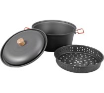 Kempinga virtuves piederumi Āra katli Pannas Ugunskura aprīkojums Virtuves katls Alumīnija sakausējuma tvaika katls Kempinga katls āra ēdienu gatavošanai BBQ