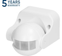 Kustības sensors 180st, vertikāla regulēšana, IP44, 1200W, balts