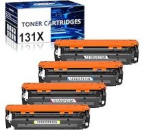 131X 131A ar mikroshēmu Toneris saderīgs ar HP 131X CF210X 131A CF210A priekš HP Laserjet Pro 200 Color M251n, M251nw, M276nw, 128A priekš CF320A, CM1415FNW, CP1525N, 125A CB540A, CP. 1515n, CP1215 (4 gab.)