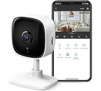 TP-Link Tapo 2K iekštelpu drošības kamera bērniem, suņiem ar kustības detektoru, divvirzienu skaņas sirēnu, nakts redzamību, mākoņa un SD kartes krātuvi (līdz 256 GB), darbojas ar Alexa un