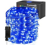 LED pasaku gaismas, 100 m, 1000 LED, vara stieple, zila, Helovīna, Ziemassvētku apgaismojums, ūdensizturīgs ar 8 režīmiem, āra dekorēšana telpām, iekštelpām, Ziemassvētkiem, kokiem, dārzam, ballītēm, kāzām, svētkiem
