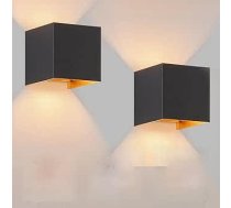 LED sienas lampas iekštelpu sienas lampas - 2 āra lampas melns zelts G9 āra lampas uz augšu uz leju sienas lampas iekštelpu/āra lampas regulējams gaismas leņķis IP65 3000 K āra sienas lampas mājai sienai dārzam