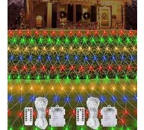 100 LED akumulatoru darbināmas string Lights 1,5 m x 1,5 m ar tālvadības pulti taimeris 8 režīmi Dimmable āra acs gaismas Ziemassvētku eglīte krūms dārzs pagalms apdare