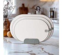 3 plastmasas virtuves dēļu komplekts bez BPA sasmalcināšanas dēļi gaļas dēļa virtuves griešanas dēļa sagriešanas dēļa sagriešanas dēlis trauku mazgājamā mašīnā droša sagriešanas dēļa pelēka krāsa