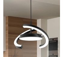 LED piekaramais apgaismojums Ēdamgalds Piekaramais galds Piekaramais apgaismojums melns Dimmable ar tālvadības pulti Piekaramā lampa 3000-6000 K Regulējams augstums Saturn Ring dizains ēdamistabai, dzīvojamā istaba, virtuves sala, guļamistaba,
