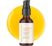 InstaNatural C vitamīna serums ar hialuronskābi un Vit E - dabiska un organiska pretgrumbu formula sejai - tumšo loku, smalko līniju un saules bojājumu koriģētājs - atjauno un palielina kolagēna līmeni - 30 ml