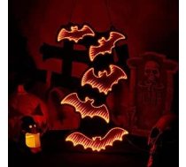 FITNATE Hallowmas sarkana 3D spoguļstikla LED zīme - 46 cm × 25 cm, 10 gaismas režīmi, dekorēšana un dāvana Helovīna ballītēm, guļamistabai vai viesistabai