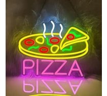 Pizza Neona zīme sienas apdare, LED neona gaismas zīme restorānam, virtuvei, mājai, dzīvojamai istabai, viesistabai, svētku dekorēšanai, dāvana bērniem, Ziemassvētki, dzimšanas diena