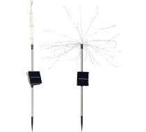 Solar-Garten-Dekorationsleuchten für den Außenbereich, 2-teiliges Set, Langlebig, Flexibel, warmweiß, Bunt, LED-Solar-Rasen-Lichter für Garten, Hinterhof, Weihnachten, (Warmweißes Licht