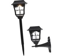 HEMOTON Pack of 2 Solar Wall Lights for Outdoor Use Dekoratīvie dārza lukturi Daudzfunkcionālās saules gaismas sienas un grīdas montāžai Enerģijas taupīšana ar augstas konversijas saules paneļa silto gaismu