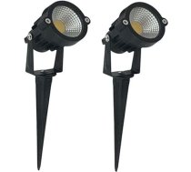 Angoily 2 x āra lampas pagalma lampa fluorescējošās lampas stāvlampa Cob Light balta stāvlampa dārza baseins alumīnija sakausējuma uzstādīšana