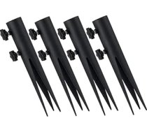 Pack of 4 Solar Light Ground Nails Garden Stakes for Lights Lawn Light Stakes Lawn Stakes for Christmas Lighting Christmas Light Stakes Metal Ground Stakes Path Stakes