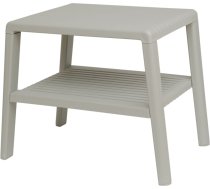 Izturīgs dārza terases baseina kafijas galdiņš ar plauktu - BEige
