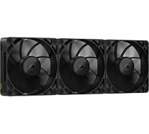 CORSAIR iCUE LINK RX120 MAX 120 mm PWM biezais ventilators ar iCUE LINK sistēmas centru - augsts statiskais spiediens - šķidro kristālu polimērs - magnētiskais kupola gultnis - trīskāršs komplekts - melns