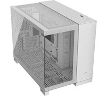 CORSAIR 2500X mATX mATX rūdīta stikla PC korpuss - bez ventilatora - divu kameru dizains - liela dzesēšanas elastība - saderīgs ar reversā savienojuma pamatplatēm - balts