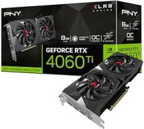 PNY GeForce RTX™ 4060 Ti 8GB XLR8 Gaming VERTO Overclocked Dual Fan Grafiskā karte DLSS 3