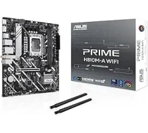 ASUS Prime H810M-A WiFi Gaming pamatplate Socket Intel LGA 1851 (Intel H810, mATX, DDR5 atmiņa, PCIe 4.0 x16 slots, 2x PCIe 4.0 M.2, WiFi 6, DisplayPort, HDMI, Aura Sync)