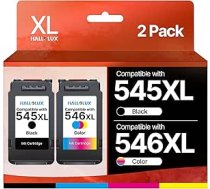 PG-545XL CL-546XL saderīgs ar Canon printeru kasetnēm 545 546 545XL 545XL 546XL Multipack priekš Pixma TR4650 TR4550 MX495 TR4600 TS3400 TS3151 TS3300 MG2555 TR4551 TR4500 0 (545XL melna, 546XL krāsaina)
