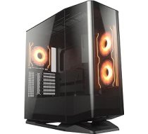 COUGAR FV270 RGB Mid Tower EATX/ATX datora spēļu korpuss ar izliektu rūdītu stiklu - melns RGB