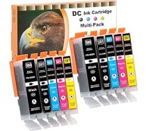 D&C 10 x printeru kasetnes, kas saderīgas ar Canon PGI-580 CLI-581 Canon Pixma TR7550 TR8550 TS6150 TS6151 TS6250 TS6251 TS8150 TS8151 TS8152 TS8250 TS8251 TS8252 TS999150 TS9155 TS9550