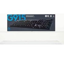 Logitech G915 LIGHT SPEED bezvadu mehāniskā spēļu klaviatūra, reljefa GL pogu slēdzis ar zemu profilu, skandināvu izkārtojums - Carbon