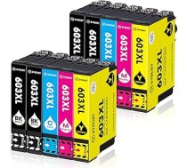 603 XL kasetnes, kas saderīgas ar Epson 603 603XL printeru kasetnēm Expression Home XP-2100 XP-2105 XP-2150 XP-3100 XP-3105 XP-4100 XP-4105 Workforce WF-2810 WF-2830 WF-2830 WF-2835