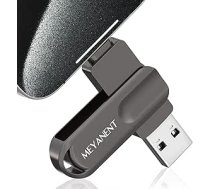 128 GB USB zibatmiņas karte iPhone, MFi sertificēta ārējā krātuve fotoattēliem un video, bez lietotnes, 3-in-1 atmiņas karte iPhone/iPad/Android/Mac/PC.