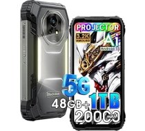 Blackview XPLORE 2 (48GB + 1TB) 5G āra mobilais tālrunis bez līguma ar projektoru, Android 15 Dimensity 8300 mobilais tālrunis, 6,73 collu FHD+ 3,2K mobilais tālrunis būvlaukumā, 2 x 2W skaļruņi
