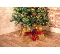 Grundig Ziemassvētku eglīšu statīvs dāvana - Ziemassvētku eglīšu apkakle ar 40 LED lampiņām - Ziemassvētku eglīšu svārku grozs - Ziemassvētku eglīšu standarta 45 x 45 x 27,5 cm - Ziemassvētku eglīšu svārki sarkani