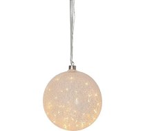 EGLO LED Ziemassvētku balviņa iekštelpām, izgaismota stikla bumba iekarināšanai, diametrs 20 cm, gaismas bumba iekarināšanai, silti balta, darbināma ar strāvu
