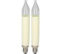 EGB Schaftkerzen 8-55V/0,2W E10 Weihnachtskerzen Set - perfekt als Weihnachtsbaumkerzen, Schwibbogen Beleuchtung und Weihnachtsdeko Kerzen, 3er Blister (Packung mit 2)