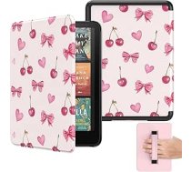 MoKo Hülle für 7" Ebook Reader (12. Gen-2024) und E-Reader 2024/2025, Leichte Hülle mit Handschlaufe Auto Wake/Sleep für Ebook Reader 2024, Nicht für TCL Remarkable Kobo, melns materiāls