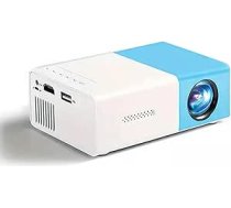 Mazais projektors guļamistabai 1080P mini projektors Full HD YG300 Pārnēsājamais mini projektors LED mājas kinozāles video projektors, saderīgs ar viedtālruni, planšetdatoru, portatīvo datoru, televizoru (ES kontaktdakša)