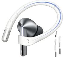 Adhiper Silikon Ohrhaken für Samsung Galaxy Buds 3 Pro, Buds 3 FE Ohrhörer [Memory-Titanlegierung], Anti-Verlust Sport Ohrbügel für Galaxy Buds 3 Ohrhörer mit Umhängeband + Reinigungsstift (Weiß)