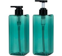 Yebeauty Sūkņa pudeles dozators 800 ml uzpildāmās dušas sūkņa pudeles Tukšas plastmasas losjona rokas ziepju dozators Šķidruma tvertne šampūnam Dušas želeja Virtuve Vannas istaba 2 Pack Transparent Blue