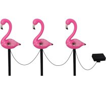 POPETPOP Garten Solarleuchten Flamingo 3 Stück mit Erdspießen LED Außenleuchten für Terrasse Hof und Rasen Solarbetriebene Flamingo Dekoration