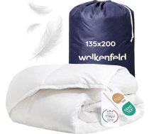 Wolkenfeld Ziemas sega 135 x 200 cm, Zoss pūkas un spalvas, 500 g/m², Pūku sega 135 x 200 cm, Anti-Mite, hipoalerģiska, mazgājama, ES ražota sega, Oeko-Tex & Downpass sertifikāts