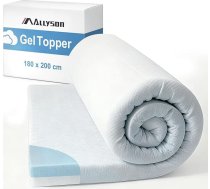 Allyson 8 cm Memory Foam Mattress Topper 180 x 200 cm - ortopēdiskais matrača pārvalks muguras sāpēm, spiediena mazināšanai un dziļam miegam. Elpojošs, mazgājams pārvalks, neslīdoša apakšdaļa.