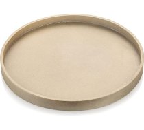 Hanobe dekoratīvais paplātes apaļš koka paplātes: Koka dekoratīvais paplātes no koka lauku mājas paplātes, 30 cm, lauku mājas paplātes, apaļš sveču paplātes, matēts, zelta krāsā, virtuves galdam, kafijas svecēm, galda dekorēšanai.