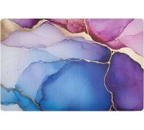 Weiche Willkommens-Matten, rutschfeste Gummi-Unterseite, flaches Profil, drošfähig, für Urlaub, dekorativer Eingang, Veranda, Außenbereich, Marmor, Blau, Hot Pink, 81,3 x 50,8 cm