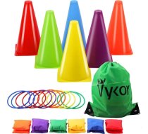 Konusi Toss Bag gredzeni Bean Bag mešanai spēles bērnu spēļu aprīkojuma komplekts, āra dārza ballīte karnevāls sporta diena rotaļlietas spēles bērniem bērniem un pieaugušajiem