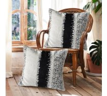 Melns un balts kvadrāts Chenille Stripe Throw spilvenu pārvalki dzīvojamā istaba Dīvāns Gulta Guļamistaba Home Decor Dārzs Dīvāna apdare Spilvens Cover 45x45cm 2 Pack