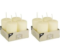 4 sveces ar plakanu galviņu (50 mm - 80 mm diametrs, ziloņkaula kauls (2 gab.)