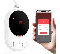 PHYSEN WLAN gāzes un CO detektors, gāzes detektors un oglekļa monoksīda detektors ar LED displeju, sertificēts saskaņā ar EN50194 un EN50291, 5 gadu sensora darbības laiks, metāna un CO detektors virtuvei, katlu telpai, garāžai