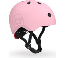 Scoot and Ride bērnu ķivere ar regulējamiem siksniņām – matēta apdare – mazā un vidējā izmēra – ar LED drošības gaismu un mīkstu flīsa polsterējumu papildu aizsardzībai