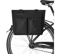LARKSON Nova Bike velosipēdu somas sievietēm un vīriešiem, melnas, 2-in-1 velosipēda iepirkumu soma un aizmugurējā bagāžnieka soma, iepirkumu soma, ūdens atgrūdoša