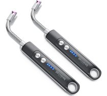Brandson - Elektriskais šķiltavas komplekts, 2 gab. - Stick Lighter Arc ar bateriju - USB uzlādējams - Kamīna šķiltava - virtuves svecēm, gāzes plītēm, griliem, kamīniem - Ietver apgaismojumu - Lāpas funkcija
